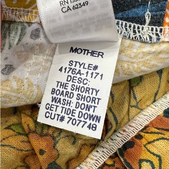 Mother x Carolyn Murphy Recycled Hawaiian Board Shorts High Waist size M NEW Tag - Picture 5 of 10